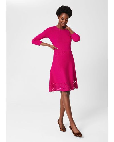 Hobbs Myra Knitted Dress - Pink