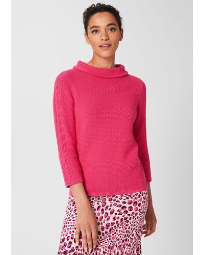 Hobbs Camilla Cotton Sweater - Pink