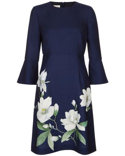 Hobbs Navy 'magnolia' Dress - Blue