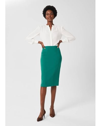 Hobbs Beatrice Pencil Skirt - Green