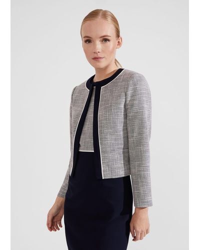 Hobbs Laurie Jacket With Cotton - Grey