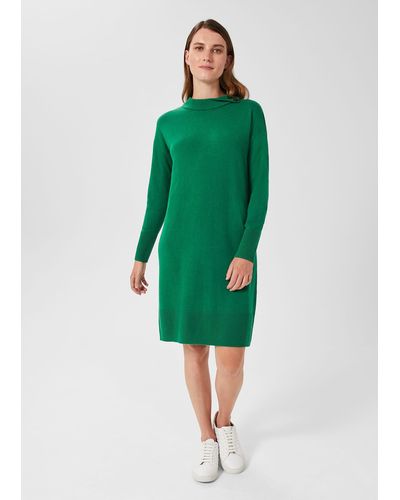 Hobbs Talia Knitted Dress With Cashmere - Green