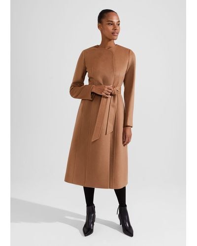 Hobbs Davina Wool Coat - Natural