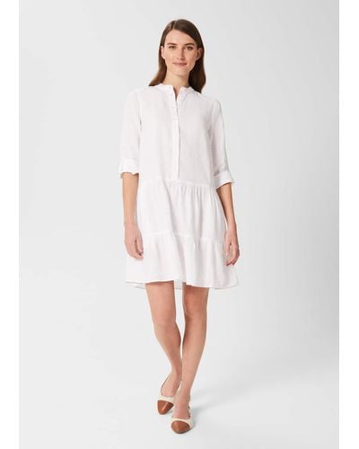 Hobbs Ember Linen Dress - White