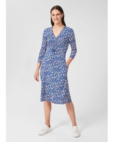 Hobbs Simmy Floral Jersey Dress - Blue