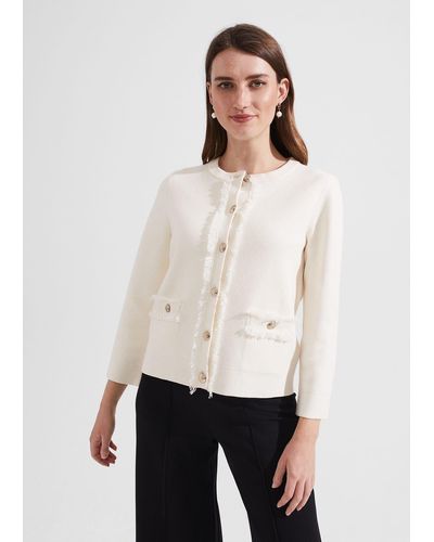 Hobbs Sairey Cotton Wool Jacket - White