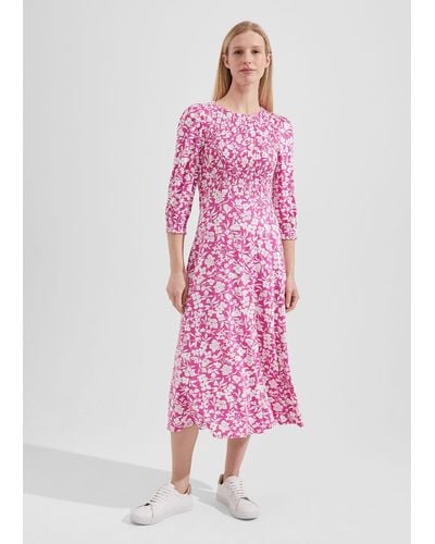 Hobbs Martina Jersey Dress - Pink