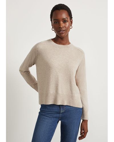 Hobbs Miller Sweater With Cashmere - Natural