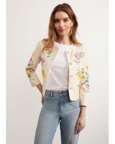 Hobbs Hinton Floral Embroidered Jacket - White