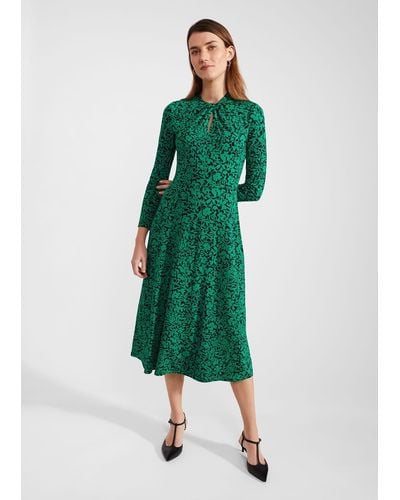 Hobbs Yasmin Jersey Dress - Green