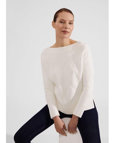 Hobbs Emmy Cotton Jumper - White