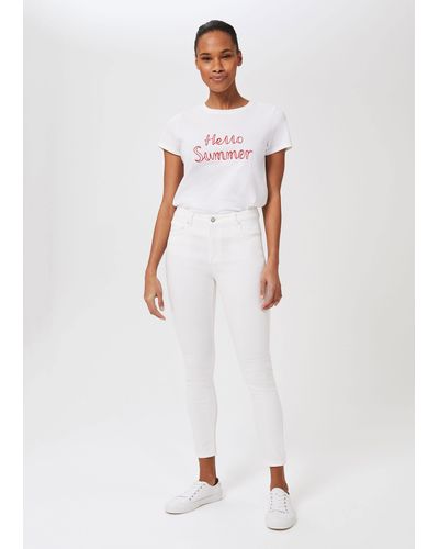 Hobbs Marianne Denim 7/8 Jeans With Stretch - White