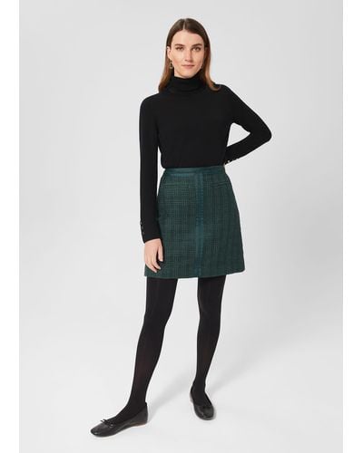 Hobbs Estella Tweed Skirt - Green