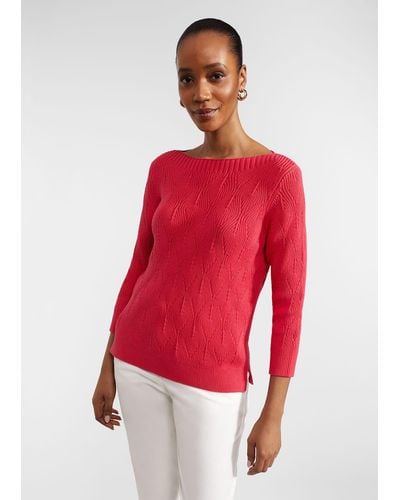 Hobbs Laney Cotton Sweater - Red