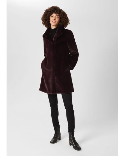 Hobbs Maddox Faux Fur Coat - Multicolour