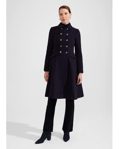 Hobbs Petite Clarisse Wool Blend Coat - Blue