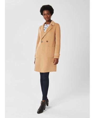 Hobbs Alexandra Wool Blend Coat - Natural