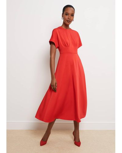 Hobbs Radclyffe Fit And Flare Dress - Red