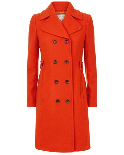 Hobbs Ginnie Wool Coat - Orange