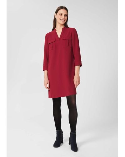 Hobbs Katelena Tunic Dress - Red
