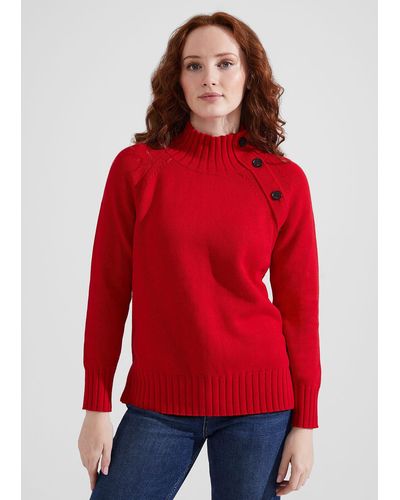 Hobbs Chrissy Cotton Sweater - Red