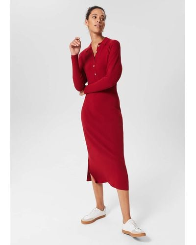 Hobbs Arabelle Knitted Dress - Red