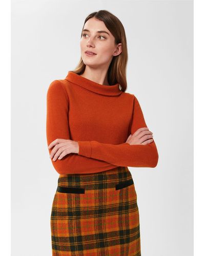 Hobbs Audrey Wool Cashmere Sweater - Orange