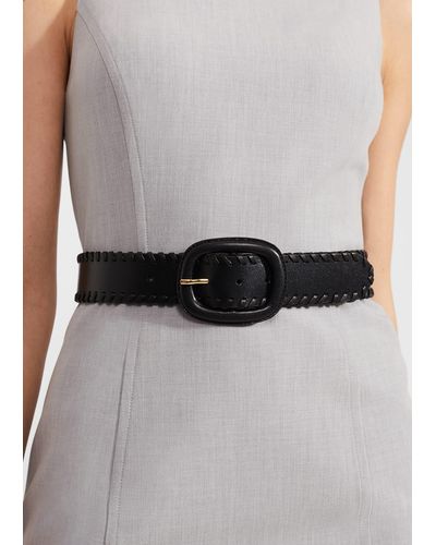 Hobbs Savannah Leather Belt - Gray