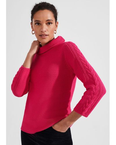 Hobbs Camilla Cotton Sweater - Red