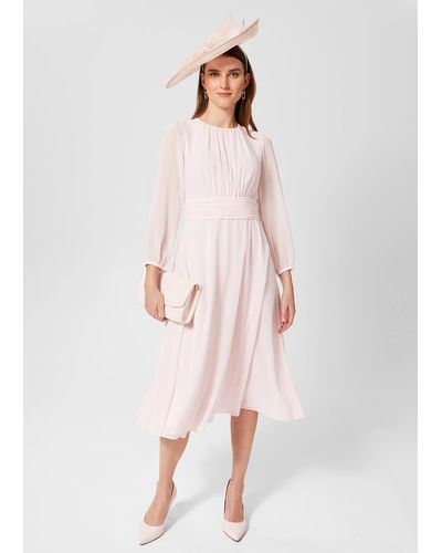 Hobbs Arianne Fit And Flare Dress - Pink