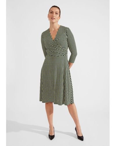 Hobbs Dina Wrap Jersey Dress - Green