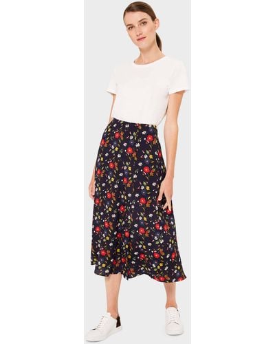 Hobbs Annette Floral Midi Skirt - Multicolour