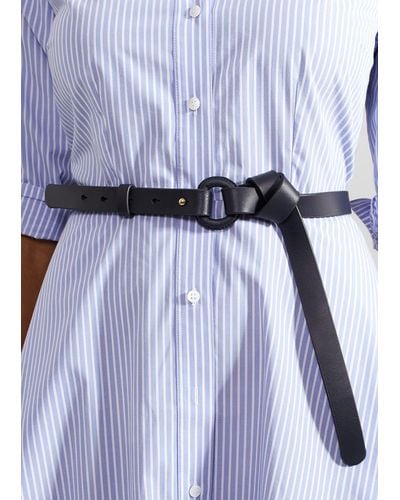 Hobbs Lexi Leather Knotted Belt - Blue