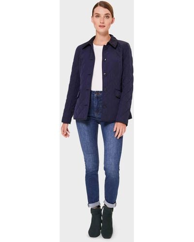 Hobbs Lianne Quilted Coat - Blue