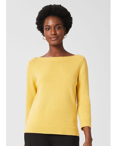 Hobbs June Cotton Sweater - Yellow
