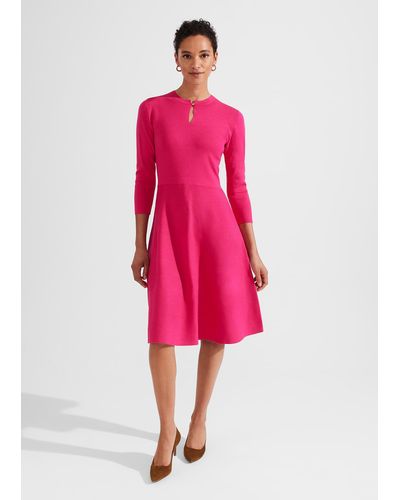 Hobbs Hailey Knitted Dress - Pink