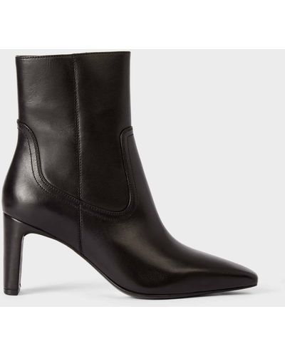 Hobbs Fiona Leather Ankle Boots - Black