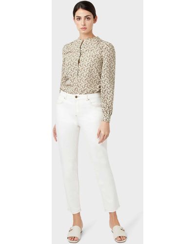 Hobbs Belle Straight Leg Jean With Stretch - White