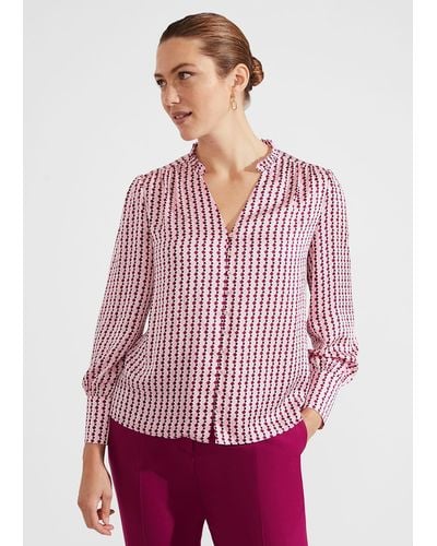 Hobbs Darcey Blouse - Red