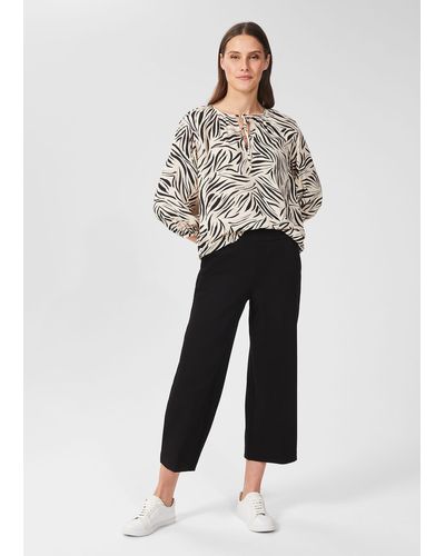 Hobbs Zadie Jersey Cropped Pants - Black