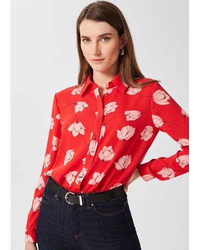 Hobbs Angelina Floral Shirt - Red