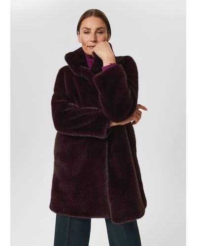 Hobbs Maddox Faux Fur Coat - Multicolour