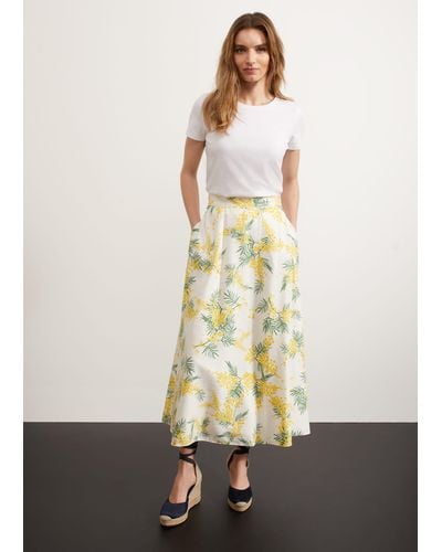Hobbs Foxcote Floral Skirt - Natural