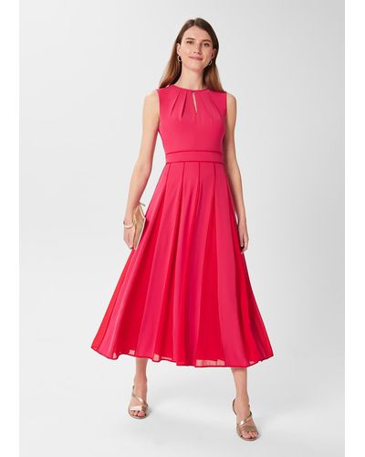 Hobbs Angelica Fit And Flare Dress - Pink