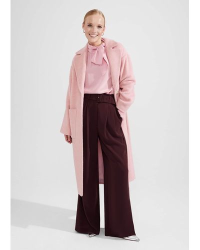 Hobbs Hilary Wide Leg Trousers - Red