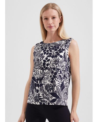 Hobbs Maddy Printed Top - White