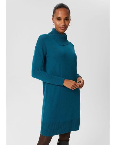 Hobbs Courtney Knitted Dress - Blue