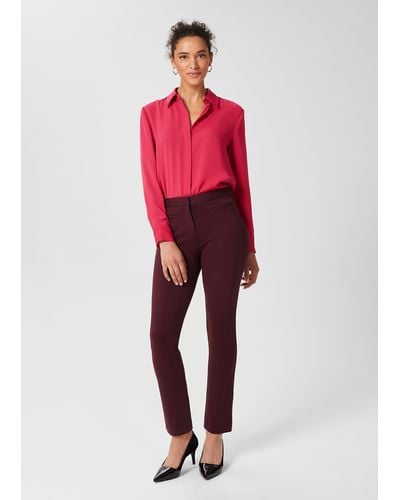 Hobbs Annie Jersey Trousers - Red