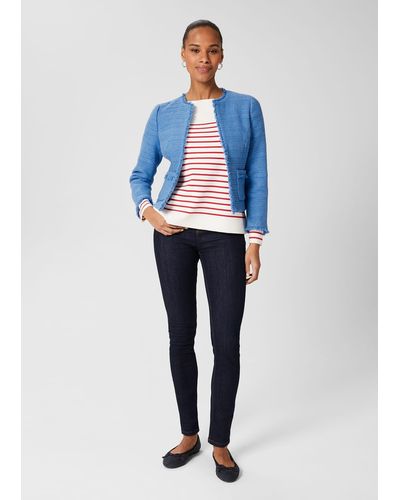 Hobbs Kathleen Boucle Jacket - Blue