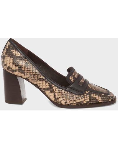 Hobbs Niamh Leather Court Shoes - Brown
